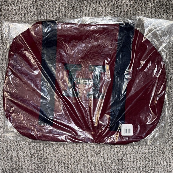 Tommy Hilfiger Other - Tommy Hilfiger Maroon Duffel Bag with Plaid H Logo